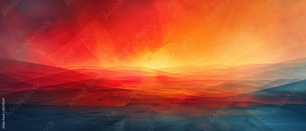 Poster a background composed of multicolored gradient waves