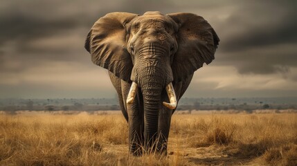 Picture a wise old elephant leading its herd through the savannah. Imagine its majestic presence and gentle demeanor, symbolizing strength, loyalty, and familial bonds in the animal kingdom.