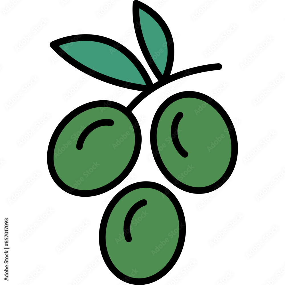 Sticker olive icon