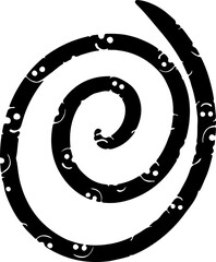 spiral vector silhouette