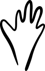 Obraz premium hand line art vector silhouette