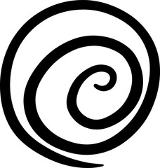 spiral vector silhouette