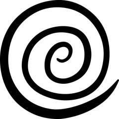 spiral vector silhouette