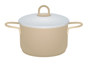 Isolated cooking pot. vector illustration