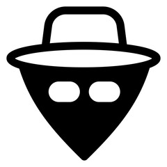 spy  glyph  icon vector illustration isolated on white background