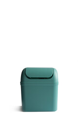 Trash can on a white background, copy space
