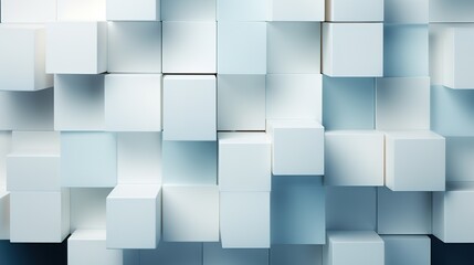 Random shifted white cube boxes block background wallpaper