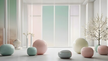 Serene Minimalist Backgrounds Pastel Colors and Elegant Patterns