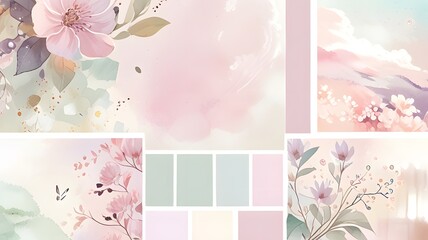 Serene Minimalist Backgrounds Pastel Colors and Elegant Patterns