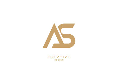 AS, SA, A, S, Abstract Letters Logo Monogram