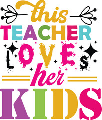 Happy Teachers day typography vector art illustration