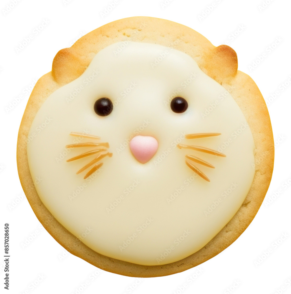 Poster png hamster icing dessert cookie.