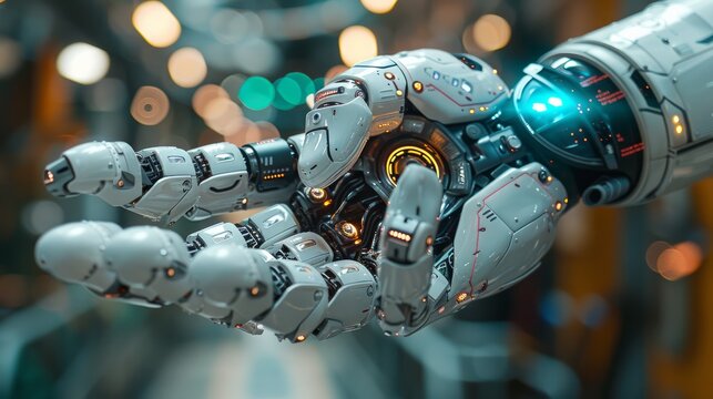 Human expertise and AI technology are combined to deliver precise healthcare interventions through a robotic arm, showcasing the future of medical procedures with enhanced accuracy and efficiency. 