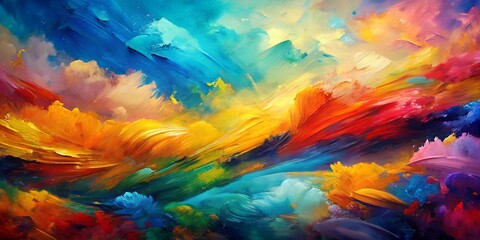 digital artwork brush strokes oil painting on vibr