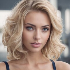 Fototapeta premium Hübsche blonde Frau