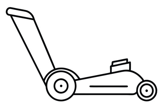 recommend clip art: Lawnmower line art vector illustration
