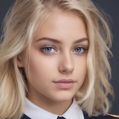 Naklejka premium Hübsche blonde Frau