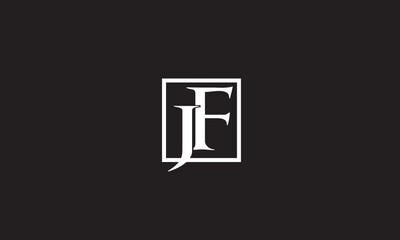 JF, FJ , J , F , Abstract Letters Logo Monogram	