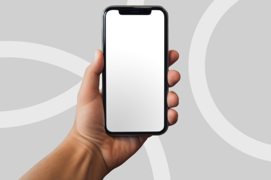 Smartphone screen png mockup, transparent design