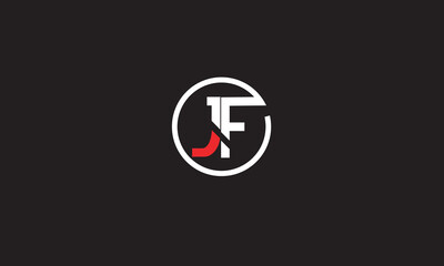 JF, FJ , J , F , Abstract Letters Logo Monogram	