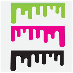 a vector icon of colorful melted chocolate