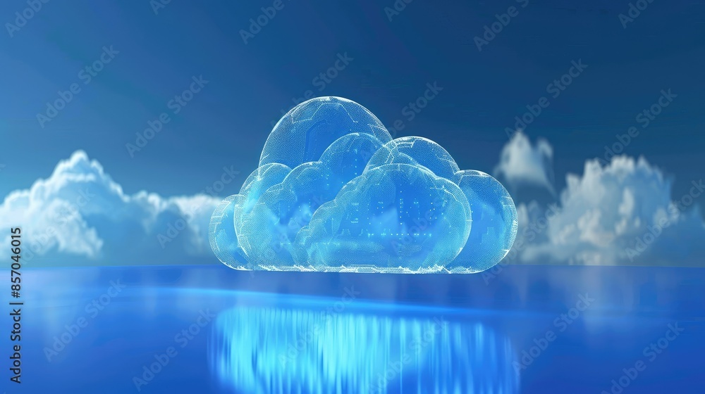 Wall mural cloud computing transfer big data on internet