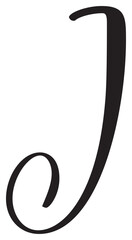 Vector calligraphy hand drawn letter I drop cap. Script font logo icon. Handwritten brush style