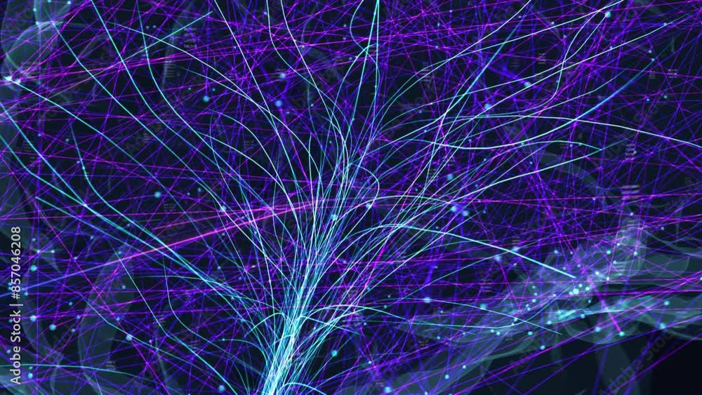 Poster 3d vfx concept of ai neural network generated within a brain, intricate big data flow and connectivi