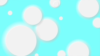 White minimal circles abstract geometry background
