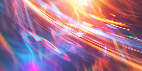 Obraz premium An abstract background featuring lens flare light special effects, creating a dazzling array of colorful and luminous streaks