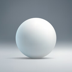 Minimalistic White Sphere on Gradient Background