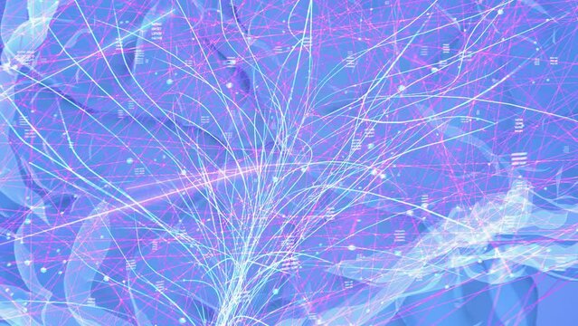 3D Visualization of Human Brain Merged with AI Chatbot, Network of Neural Connections. Complex Web4 Mind of Interconnected Lines with Complex Flow of Information. Neuroscience, Artificial Intelligence