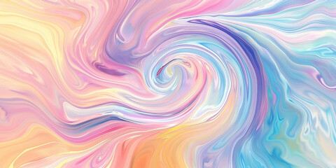 Fototapeta premium An abstract design of twirling pastel colors creates a mesmerizing background, ideal for wallpaper or headers
