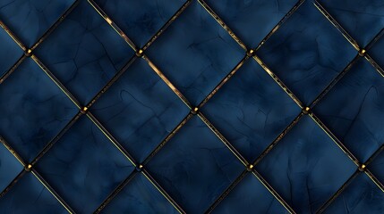 Fototapeta premium Luxurious Dark Blue and Gold Geometric Textured Pattern Background
