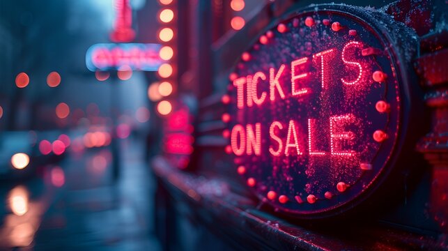 Sign that reads &ldquo;TICKETS FOR SALE&rdquo;. - box office - ticket retail - concerts - events - games - musical - show - plays - events 