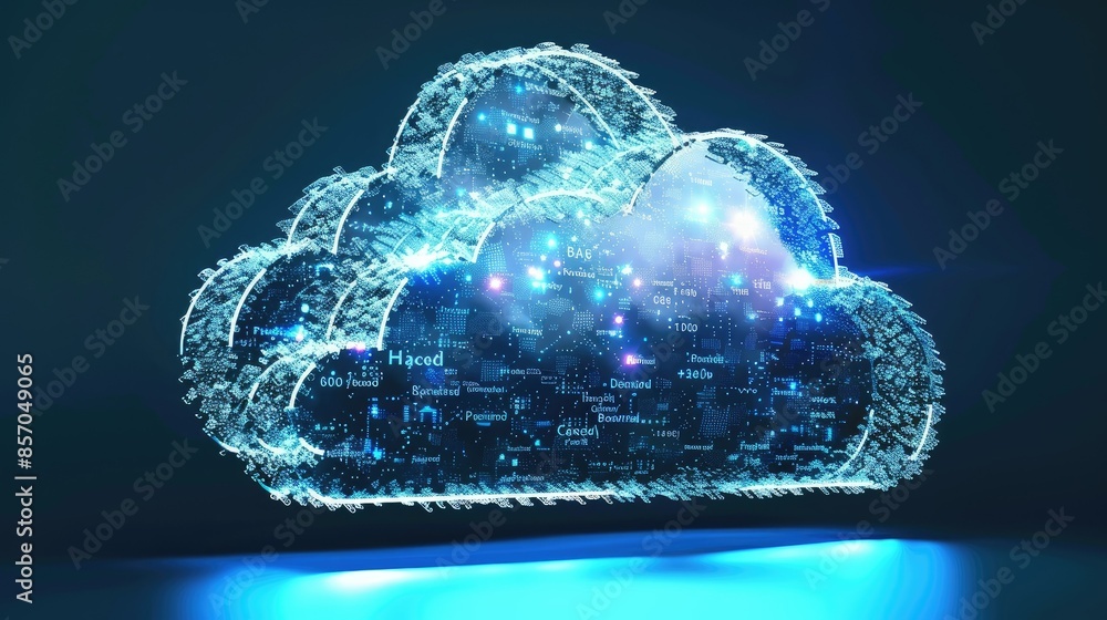 Wall mural cloud computing transfer big data on internet