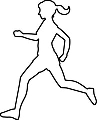 Runner silhouette athlete competition icon