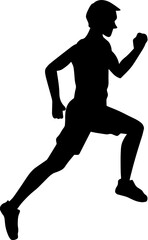 Runner silhouette athlete competition icon