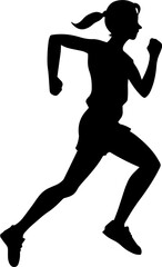 Runner silhouette athlete competition icon