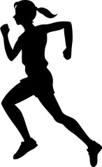 Runner silhouette athlete competition icon