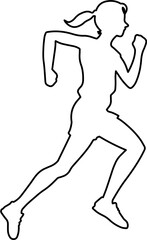 Runner silhouette athlete competition icon