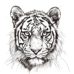 Fototapeta premium tiger head vector