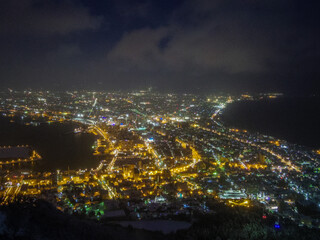 【北海道】冬の函館山から見た夜景