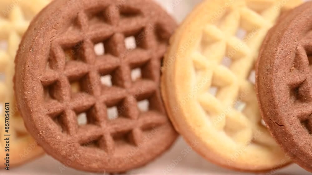 Poster round cookies closeup