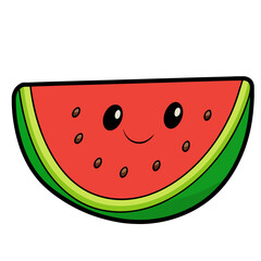 slice of cute watermelon