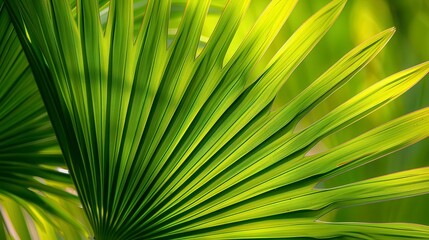 Obraz premium Close-up of a palm leaf