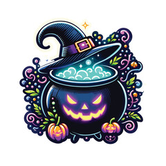 Fantasy Cartoon Halloween Sticker, High Quality