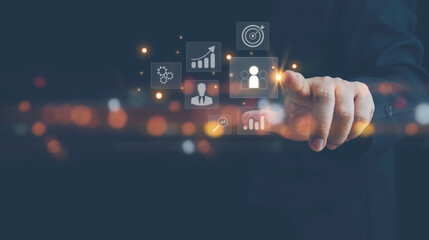 Know your customer (KYC) concept. Finding the target audience of a business, thinking about marketing to find customers, customer service, social media. digital marketing online.