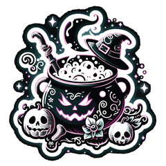 Fantasy Cartoon Halloween Sticker, High Quality