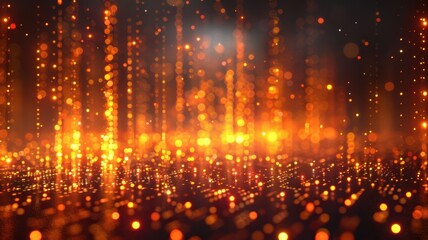 Fototapeta premium dynamic financial systems visualized through glowing geometry and infographic data